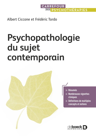 PSYCHOPATHOLOGIE DU SUJET CONTEMPORAIN
