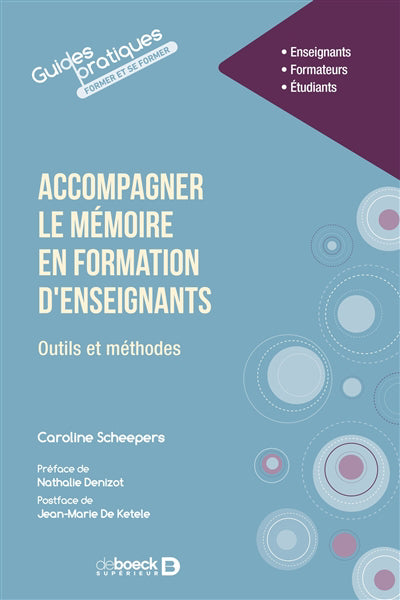ACCOMPAGNER LE MEMOIRE EN FORMATION D'ENSEIGNANTS