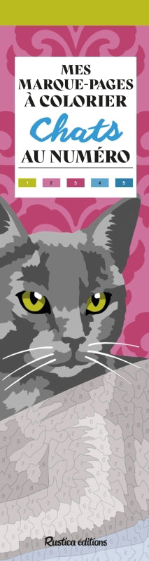 MES MARQUE-PAGES A COLORIER AU NUMERO  CHATS