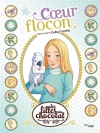 FILLES AU CHOCOLAT COEUR FLOCON -  15