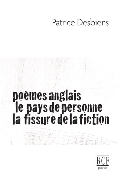POEMES ANGLAIS - PAYS PERSONNE