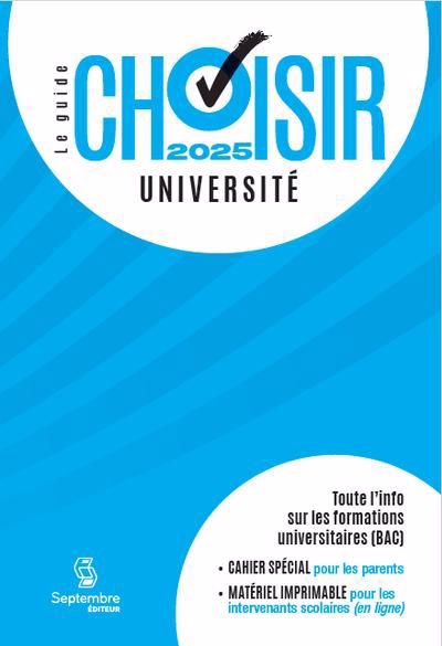 GUIDE CHOISIR UNIVERSITE 2025