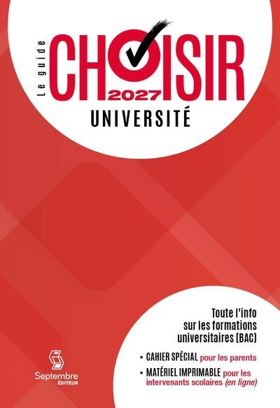 GUIDE CHOISIR UNIVERSITE 2027