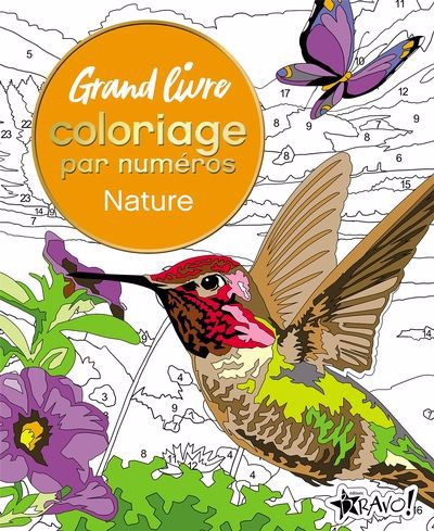 GRAND LIVRE COLORIAGE PAR NUMEROS - NATURE