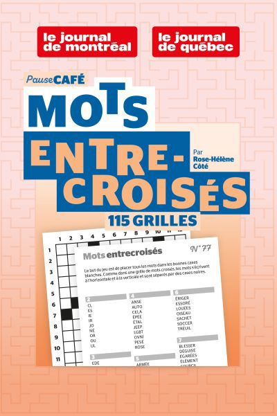 PAUSE CAFE : MOTS ENTRECROISES NO 2
