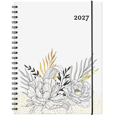 W. MAXWELL AGENDA 2027 GARBO FLORAL BILINGUE FRANCAIS-ANGLAIS