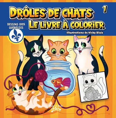 DROLES DE CHATS T01 -LIVRE A COLORIER