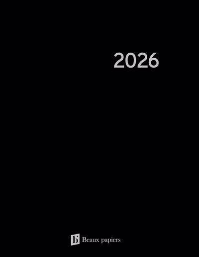 AGENDA HEBDOMADAIRE NOIR 2026