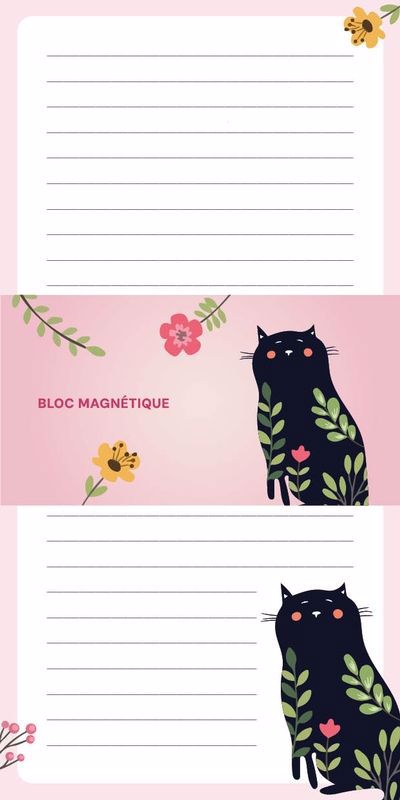 BLOC-NOTE CHAT TAQUIN