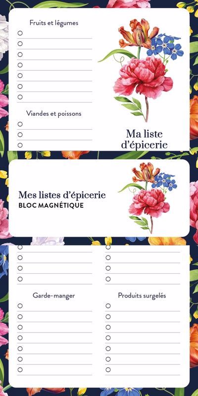 BLOC-NOTE FLEURS