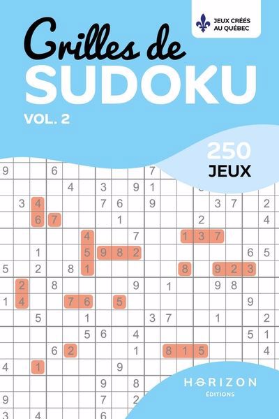 GRILLES DE SUDOKUS VOL.2 -250 JEUX