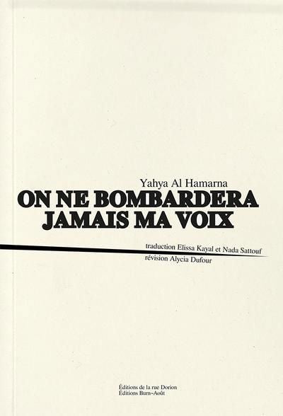 ON NE BOMBARDERA JAMAIS MA VOIX      BIL