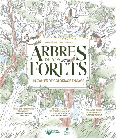 ARBRES DE NOS FORETS, UN CAHIER DE COLORIAGE ENGAGE