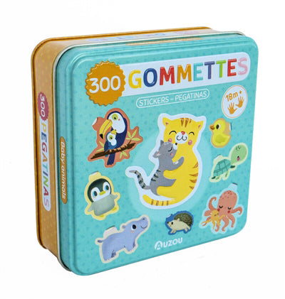 BEBE ANIMAUX -BOITE 300 GOMMETTES , STICKERS- PEGATINAS