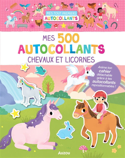MES 500 AUTOCOLLANTS CHEVAUX ET LICORNES