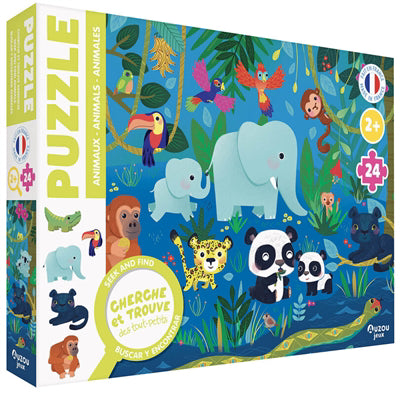 PUZZLE CHERCHE ET TROUVE DES TOUT-PETITS :LES ANI MAUX