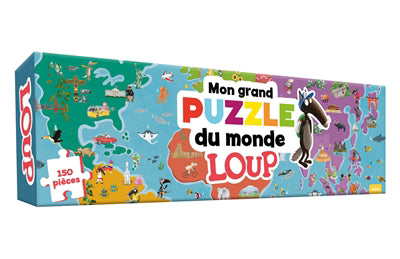 MON GRAND PUZZLE DU MONDE LOUP 150 PIECES