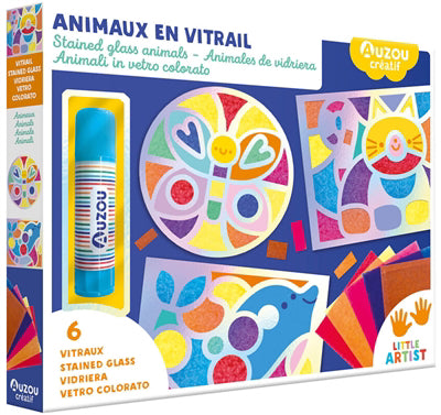 MON COFFRET D'ARTISTE - ANIMAUX EN VITRAIL