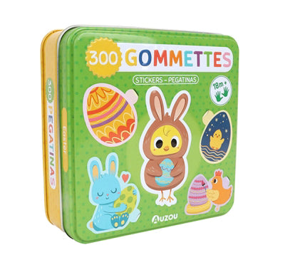 BOITE DE GOMMETTES METAL - PAQUES