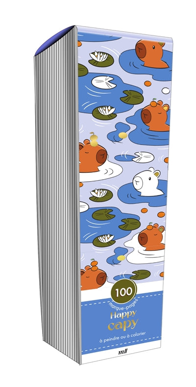 HAPPY CAPY  100 MARQUE-PAGES A PEINDRE OU A COLORIER