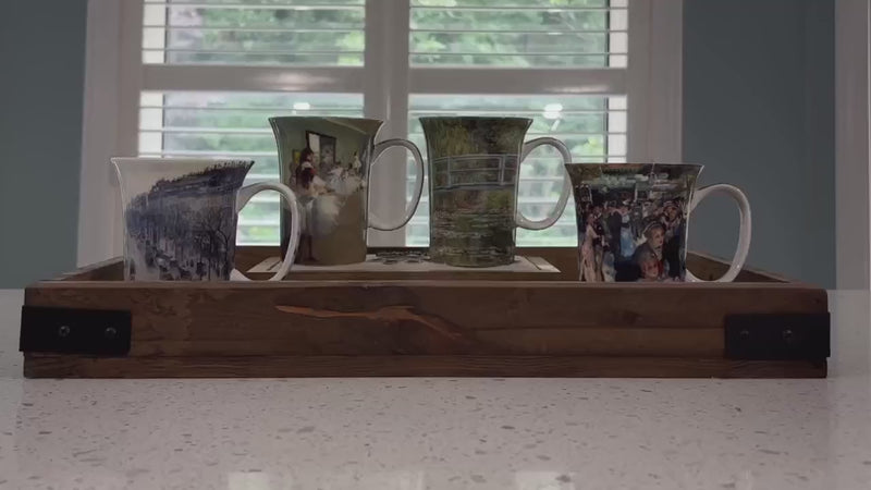 ENSEMBLE 4 TASSES IMPRESSIONNISTES