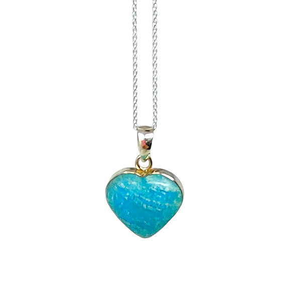 PENDENTIF AMAZONITE COEUR