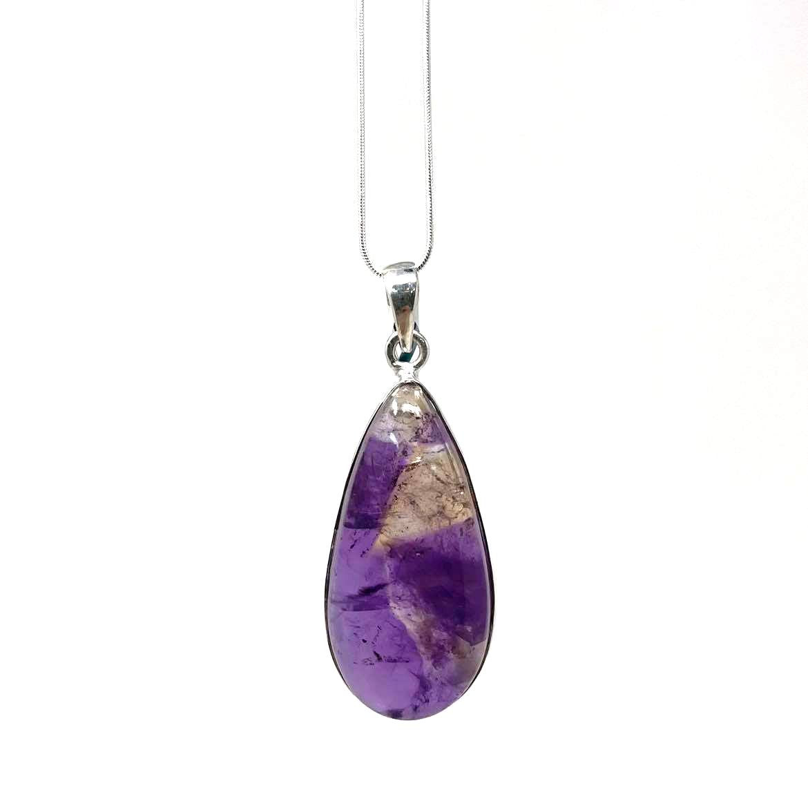 PENDENTIF AMETRINE MONTÉ SUR ARGENT