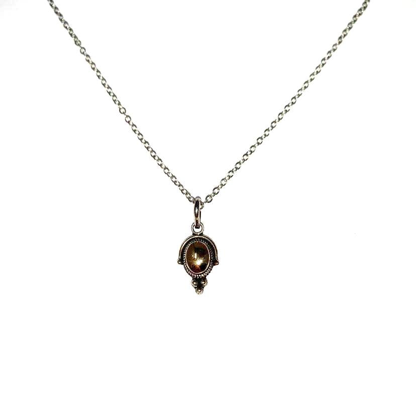PENDENTIF DE BALI GOUTTE EN ARGENT STERLING ET OR | L'AVENTURINE