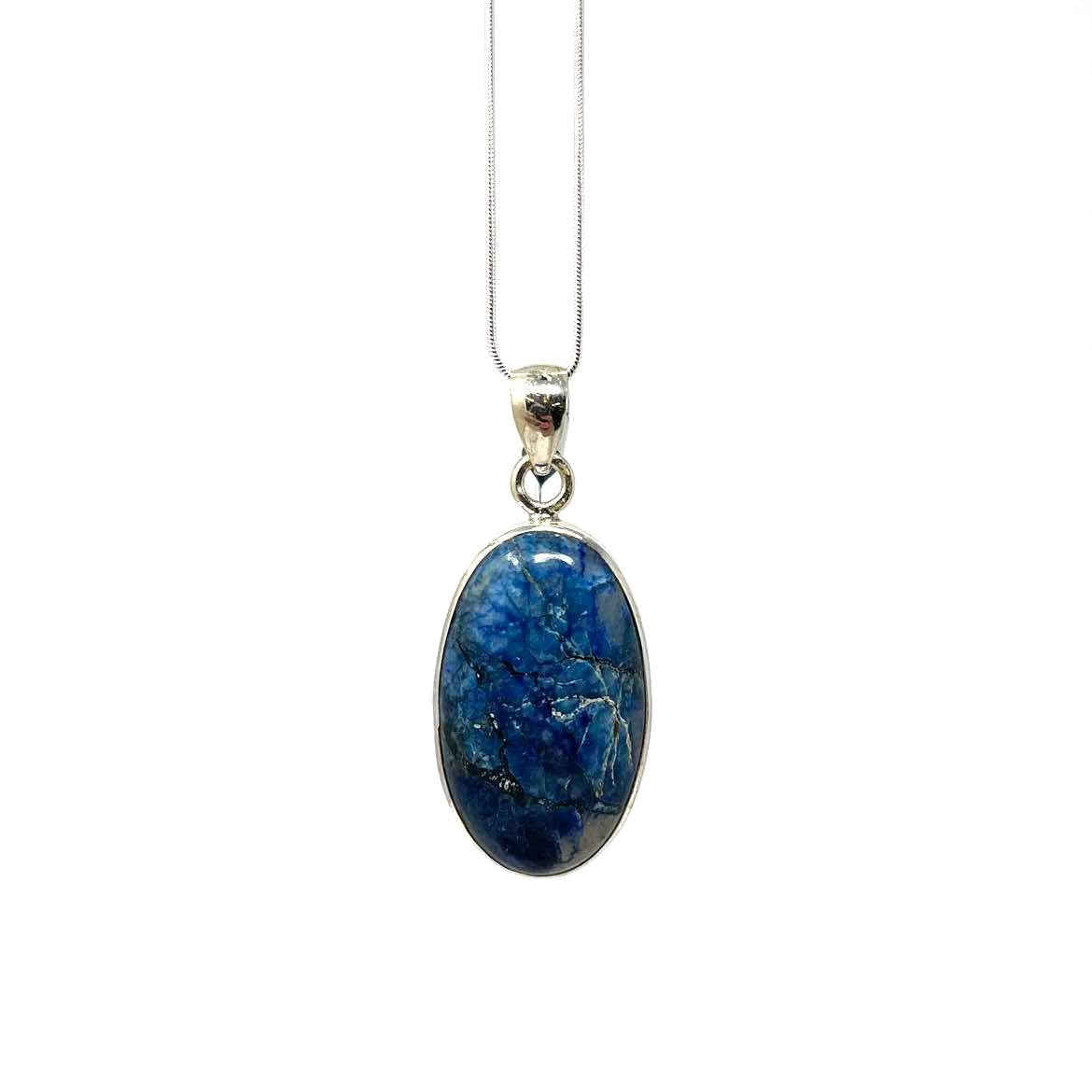 PENDENTIF SHATTUCKITE MONTÉ SUR ARGENT