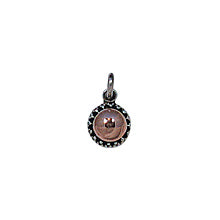 PENDENTIF ROND DE BALI EN ARGENT STERLING ET OR | L'AVENTURINE