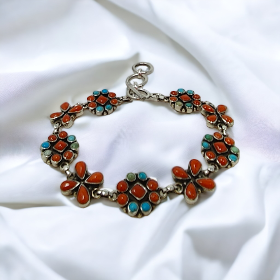 BRACELET TURQ/CORAIL AP115