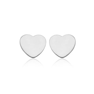 Boucles d'oreilles clous en coeur en acier Steelx Librairie Boutique Vénus