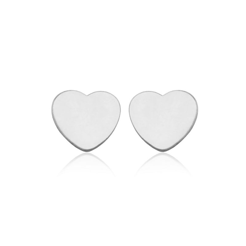 Boucles d'oreilles clous en coeur en acier Steelx Librairie Boutique Vénus
