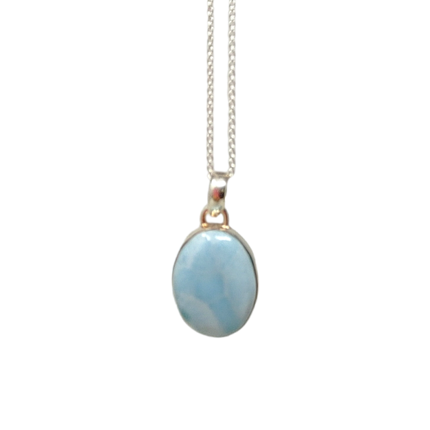 PENDENTIF OVALE LARIMAR