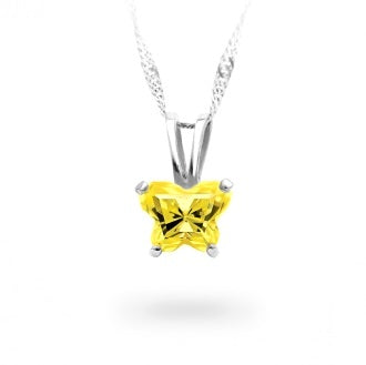 PENDENTIF EN ARGENT ZIRCON NOVEMBRE BFLY