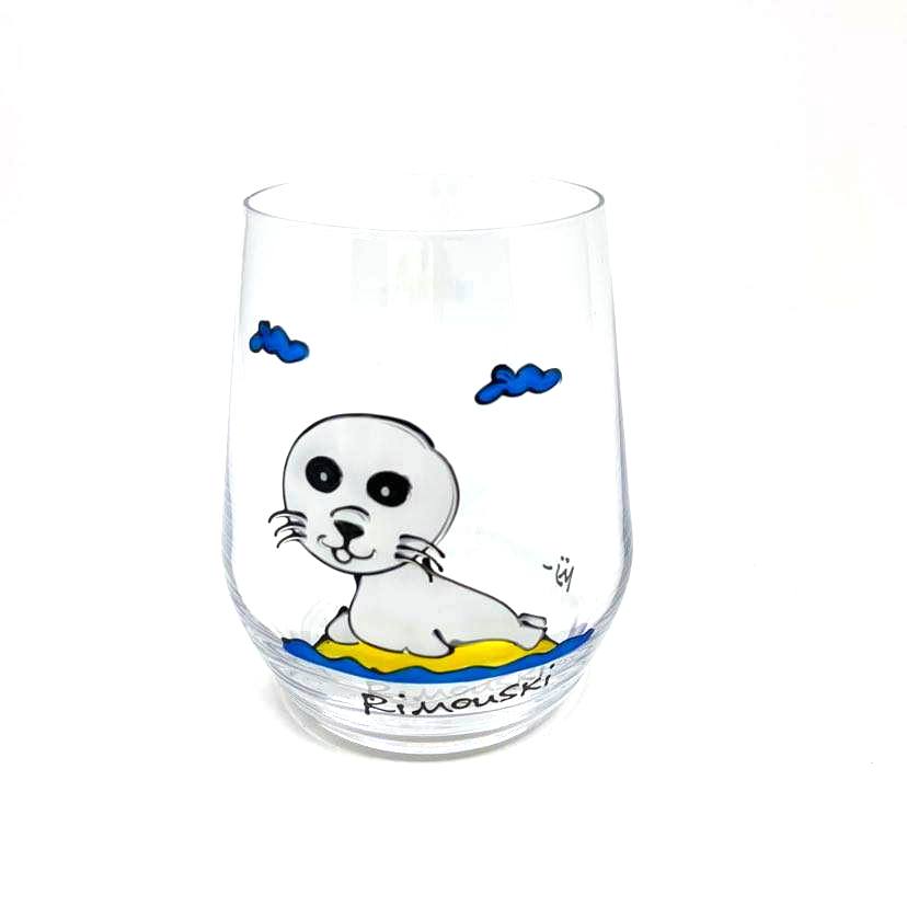 VERRE À VIN SANS PIED SOUVENIRS DE RIMOUSKI