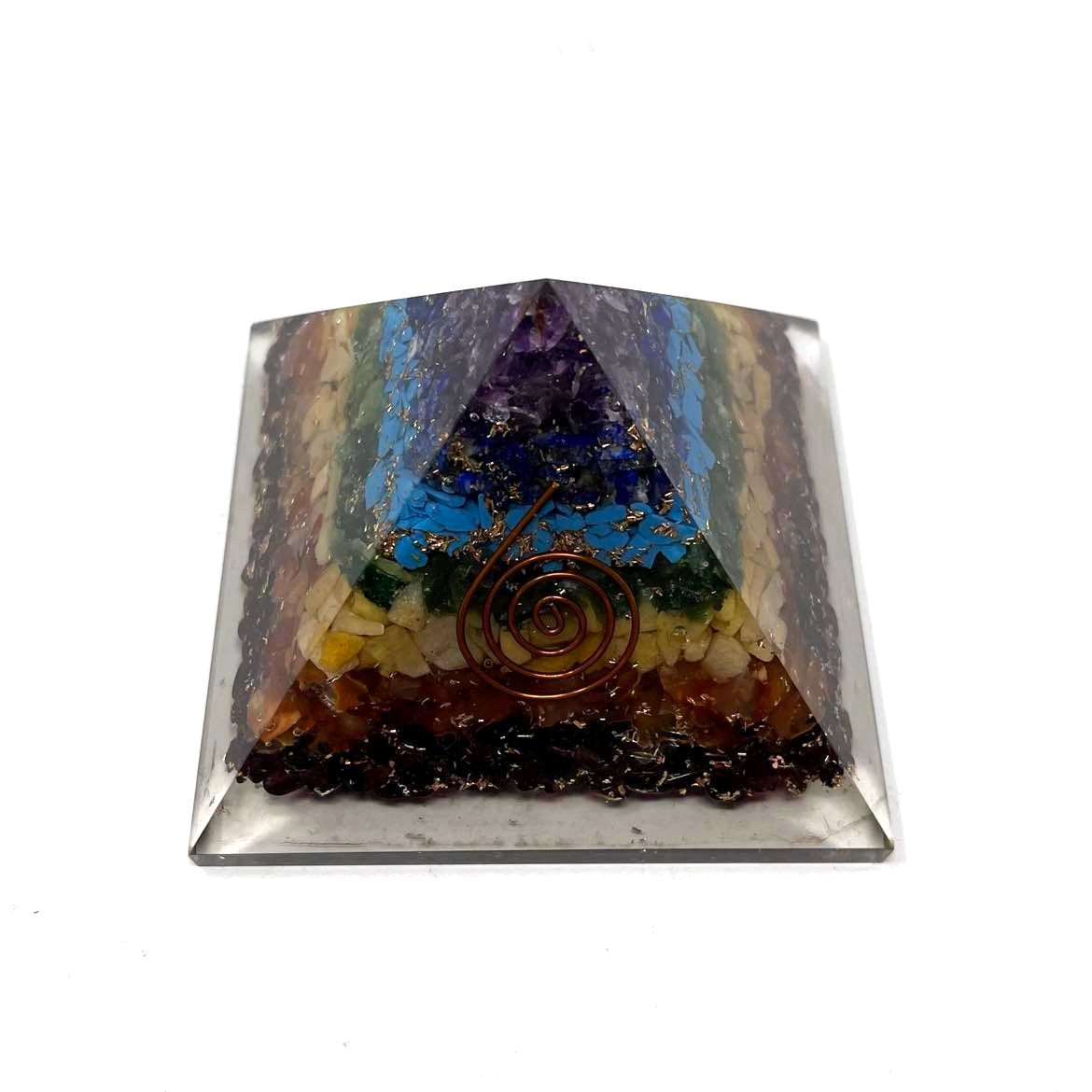 PYRAMIDE ORGONITE PIERRES CHAKRAS