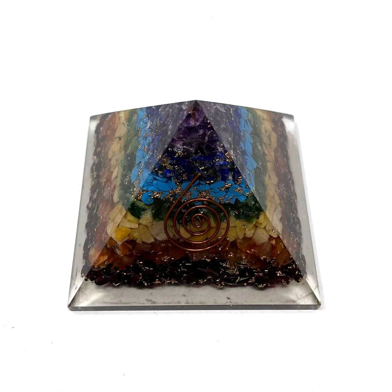 PYRAMIDE ORGONITE PIERRES CHAKRAS