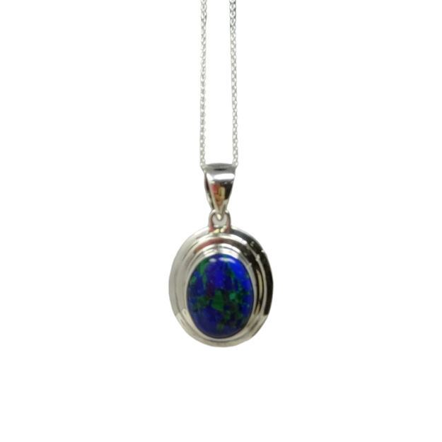 PENDENTIF AZURITE OVALE