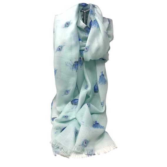 FOULARD AVEC PAONS 100% POLYESTER