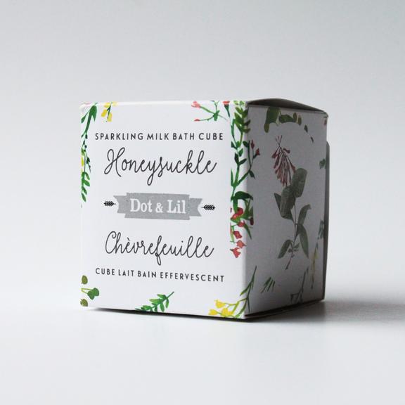 CUBE LAIT DE BAIN EFFERVESCENT CHEVREFEUILLE - DOT & LIL