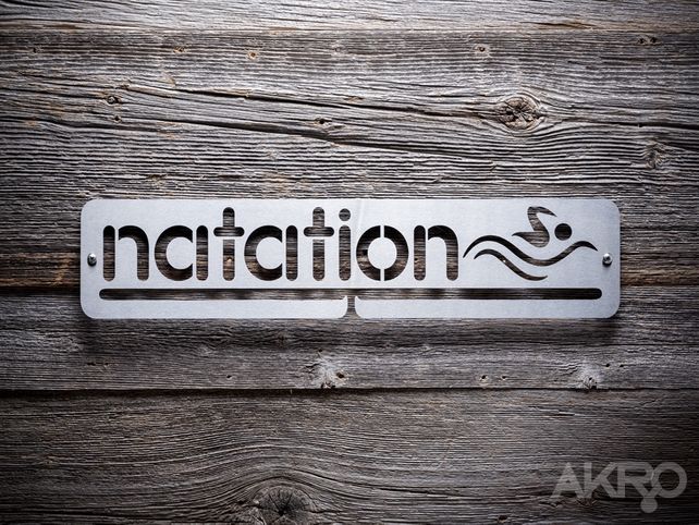 SUPPOR EN ACIER POUR MÉDAILLES THÈME NATATION - AKRO