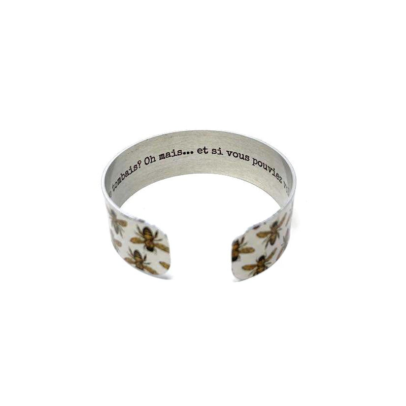 PETIT BRACELET ABEILLES EN METAL GIFTOLOGIE | MESSAGE À L'INTÉRIEUR