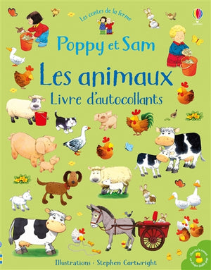 POPPY ET SAM : LES ANIMAUX : LIVRE D'AUTOCOLLANTS