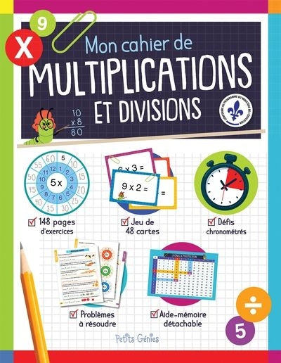 MON CAHIER DE MULTIPLICATIONS ET DIVISIONS