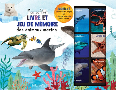 MON COFFRET LIVRE ET JEU DE MEMOIRE DES ANIMAUX MARINS
