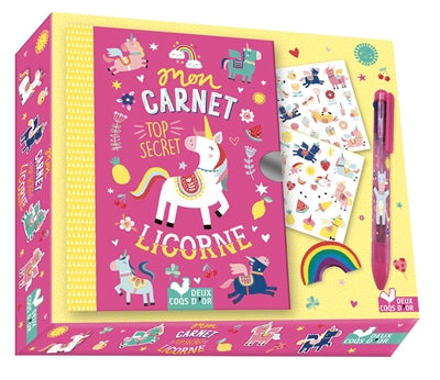 CARNET TOP SECRET LICORNE COFFRET