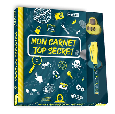 CARNET TOP SECRET -MON -COFF. AVEC STYLO