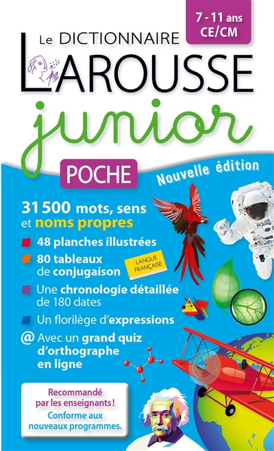 DICTIONNAIRE LAROUSSE JUNIOR POCHE -7/11 ANS