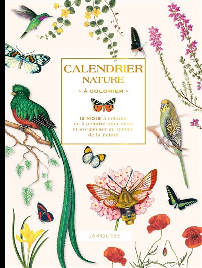 CALENDRIER NATURE A COLORIER